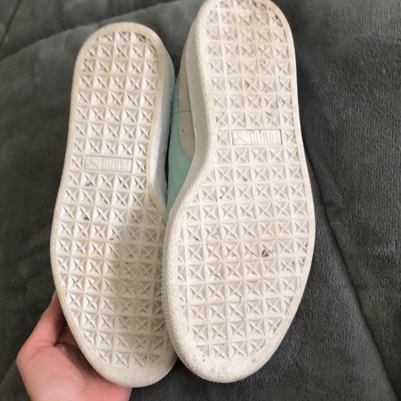 Grey/teal puma suede shoes - Picture 5 of 5